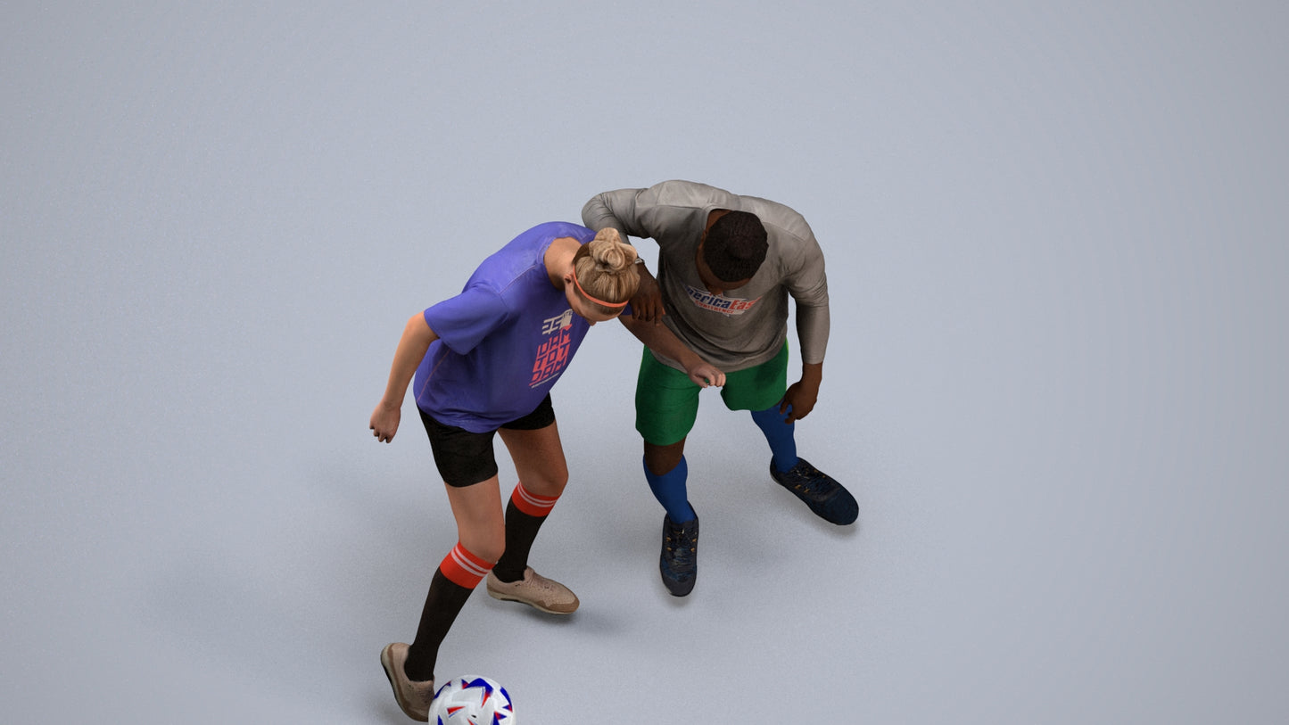 3D scanned woman sport, photorealistic archviz people for Enscape and SketchUp, back view render