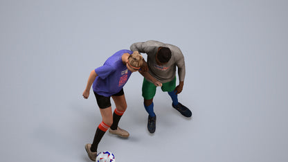 3D scanned woman sport, photorealistic archviz people for Enscape and SketchUp, back view render