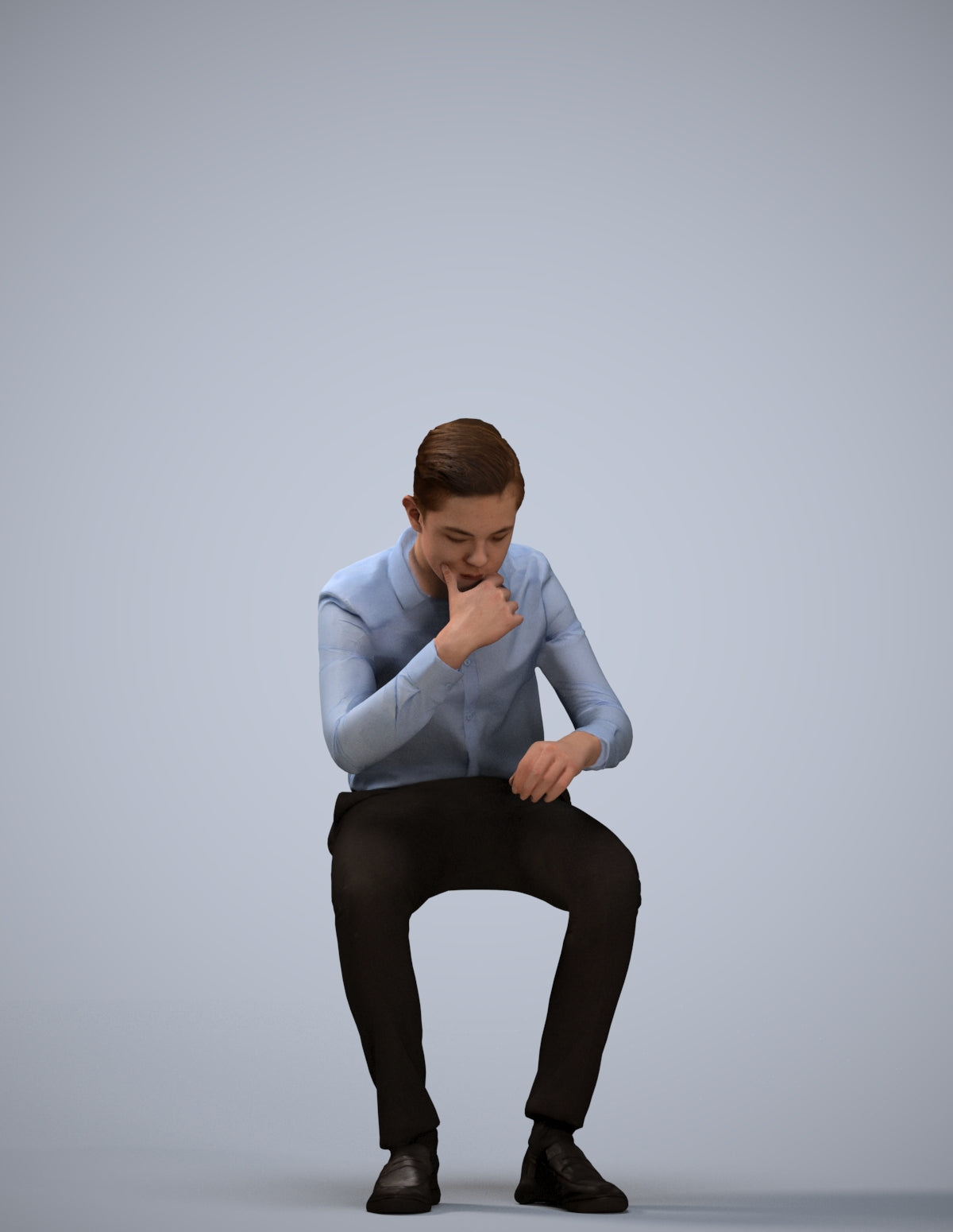 3D scanned boy kids business, photorealistic archviz people for Enscape and SketchUp