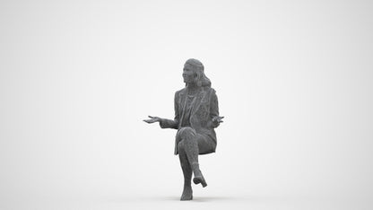 realistic 3D people woman business, render-ready for V-Ray and Corona, FBX OBJ, three-quarter front view render