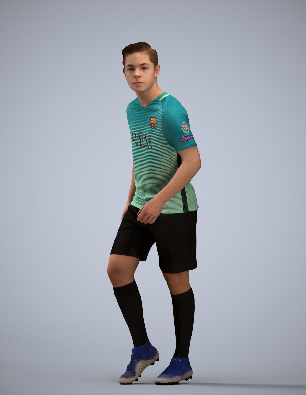 scanned 3D boy sport, photogrammetry people for Enscape and V-Ray