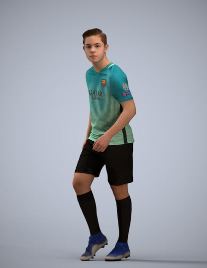 scanned 3D boy sport, photogrammetry people for Enscape and V-Ray