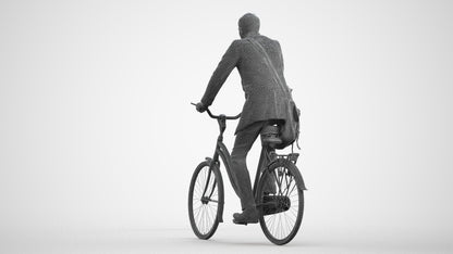 3D human model man casual mix, photogrammetry scanned person for archviz, wireframe front view