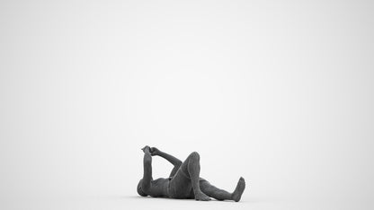 scanned 3D man pool, photogrammetry people for Enscape and V-Ray, wireframe front view
