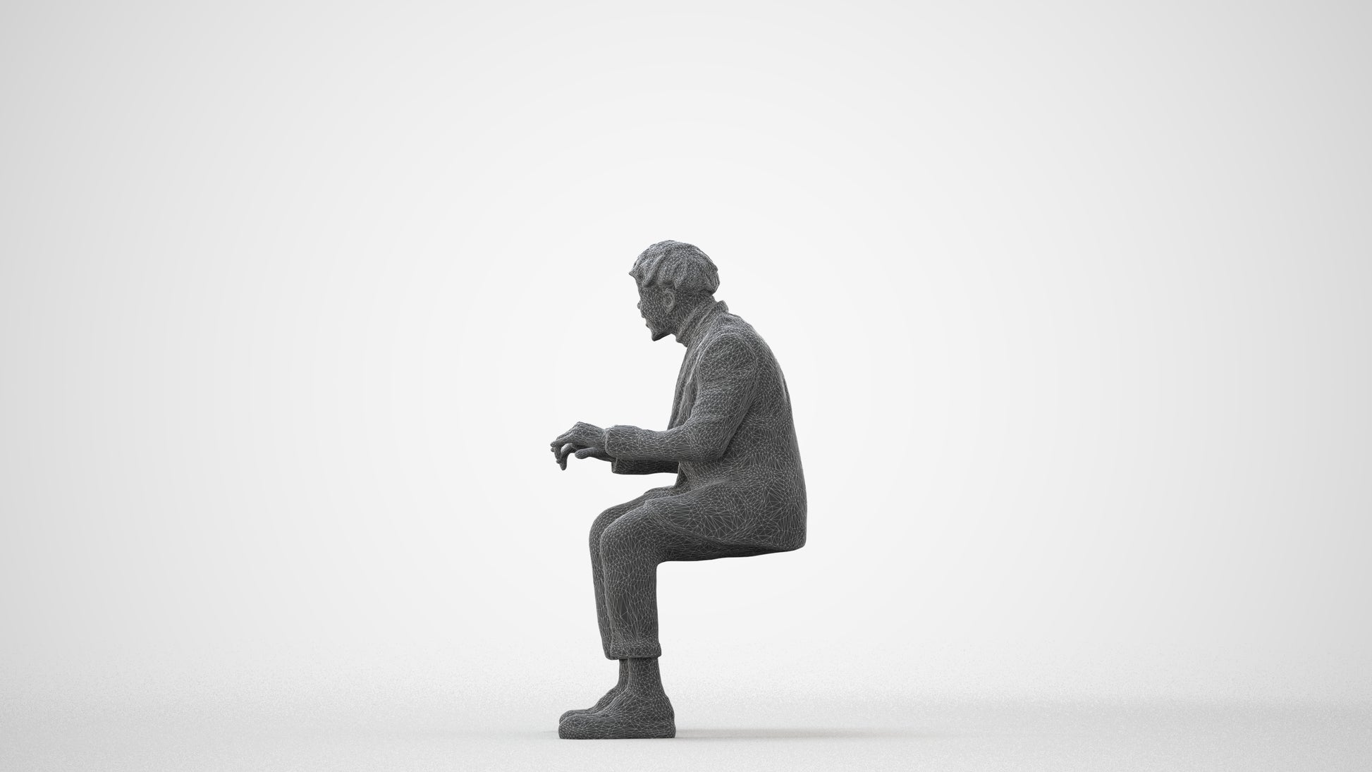 photogrammetry 3D man business, realistic human model archviz FBX, square thumbnail