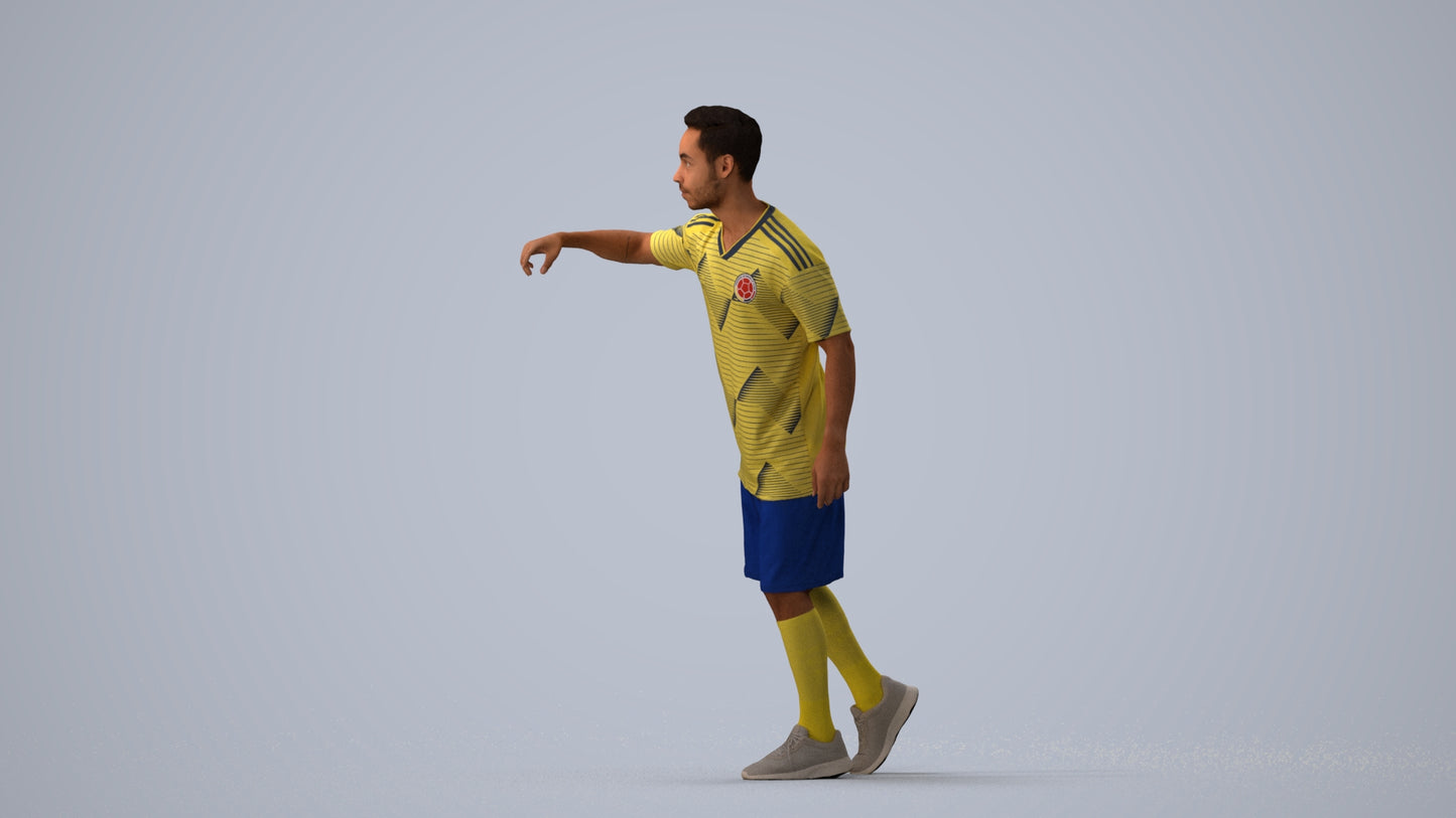 realistic 3D people man sport, render-ready for V-Ray and Corona, FBX OBJ, three-quarter view render