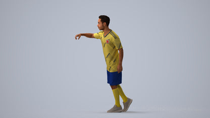 realistic 3D people man sport, render-ready for V-Ray and Corona, FBX OBJ, three-quarter view render