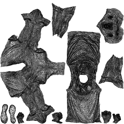 realistic 3D people man sport, render-ready for V-Ray and Corona, FBX OBJ, wireframe top-down view
