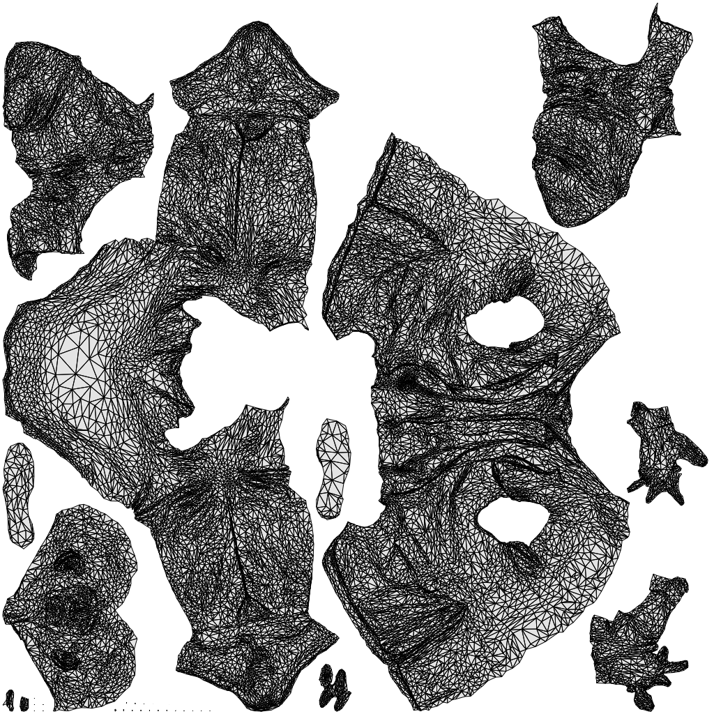 3D human model senior man business sitting, photogrammetry scanned person for archviz, wireframe top-down view