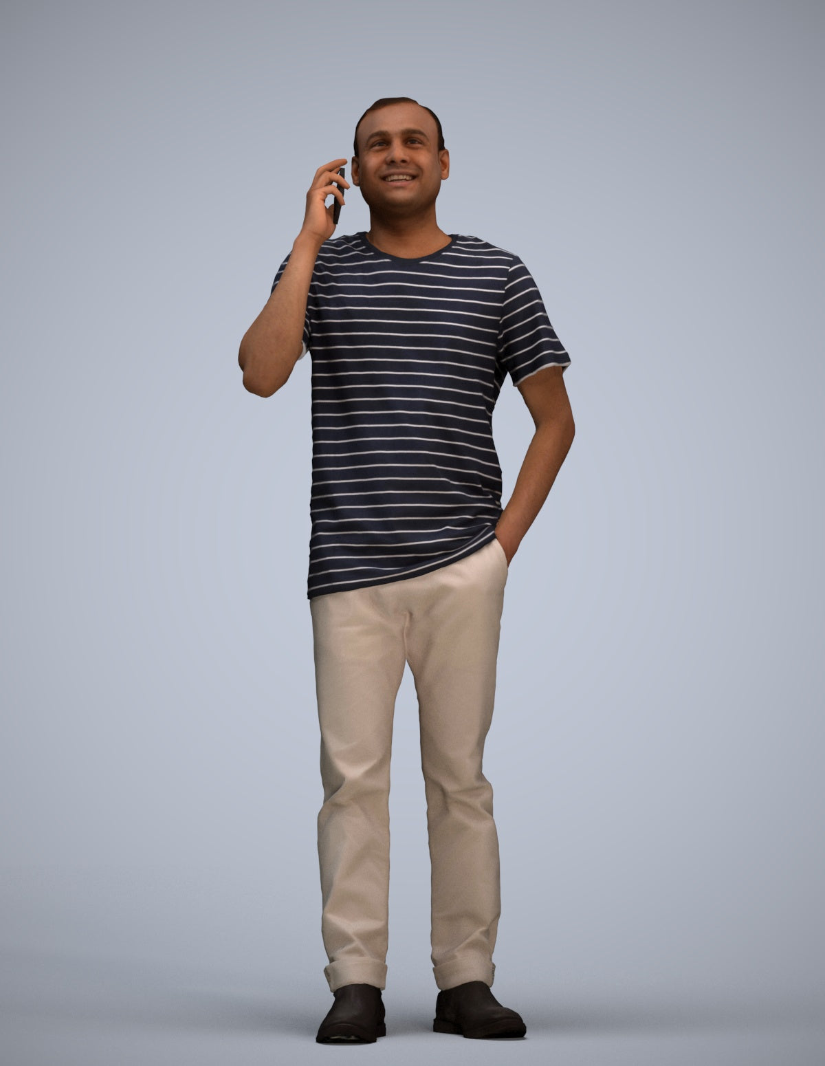 photogrammetry 3D man casual standing, realistic human model archviz FBX