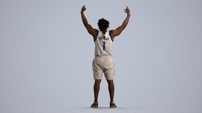 scanned 3D man sport, photogrammetry people for Enscape and V-Ray, front view render