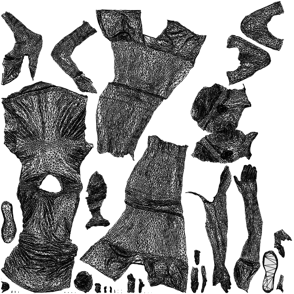 3D human model woman sport, photogrammetry scanned person for archviz, wireframe top-down view