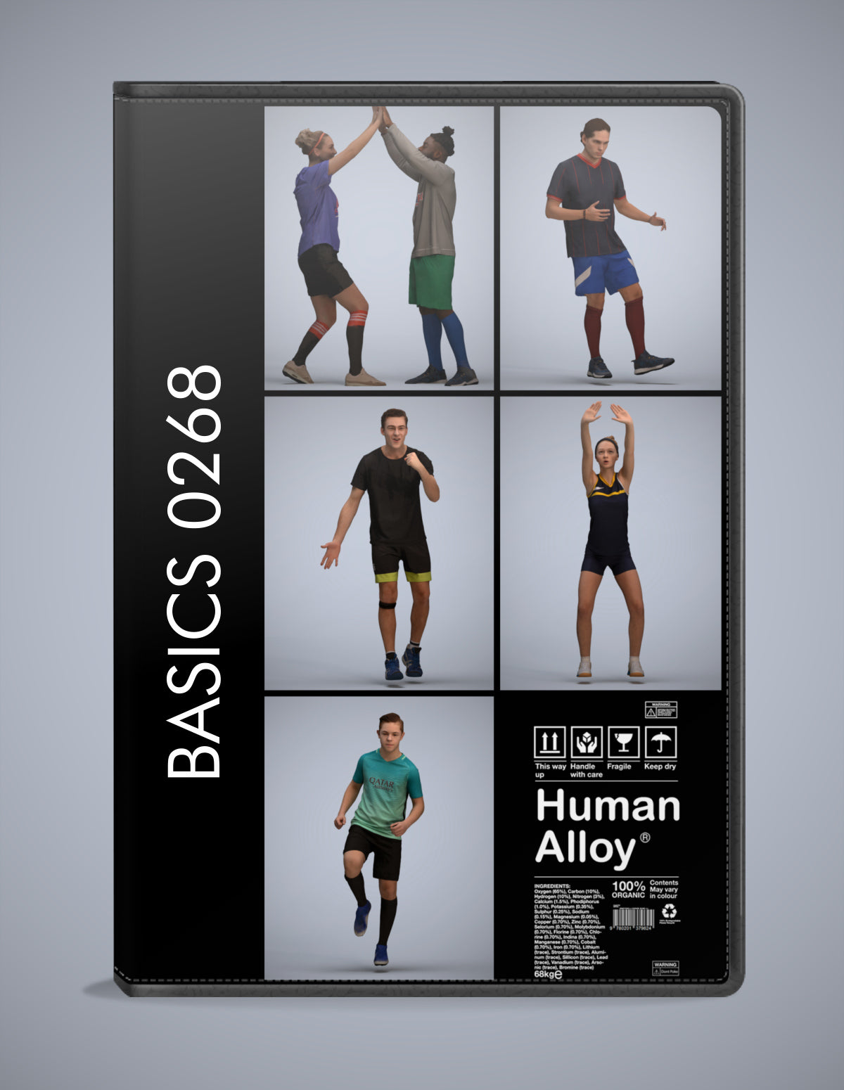 5x realistic 3D people sport pack, scanned archviz collection for Blender and 3ds Max