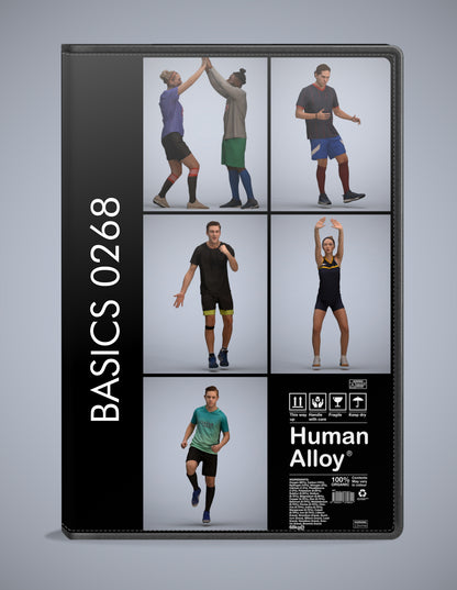 5x realistic 3D people sport pack, scanned archviz collection for Blender and 3ds Max