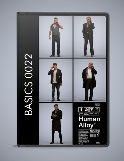 3D people models standing bundle, 5 scanned humans for 3ds Max rendering