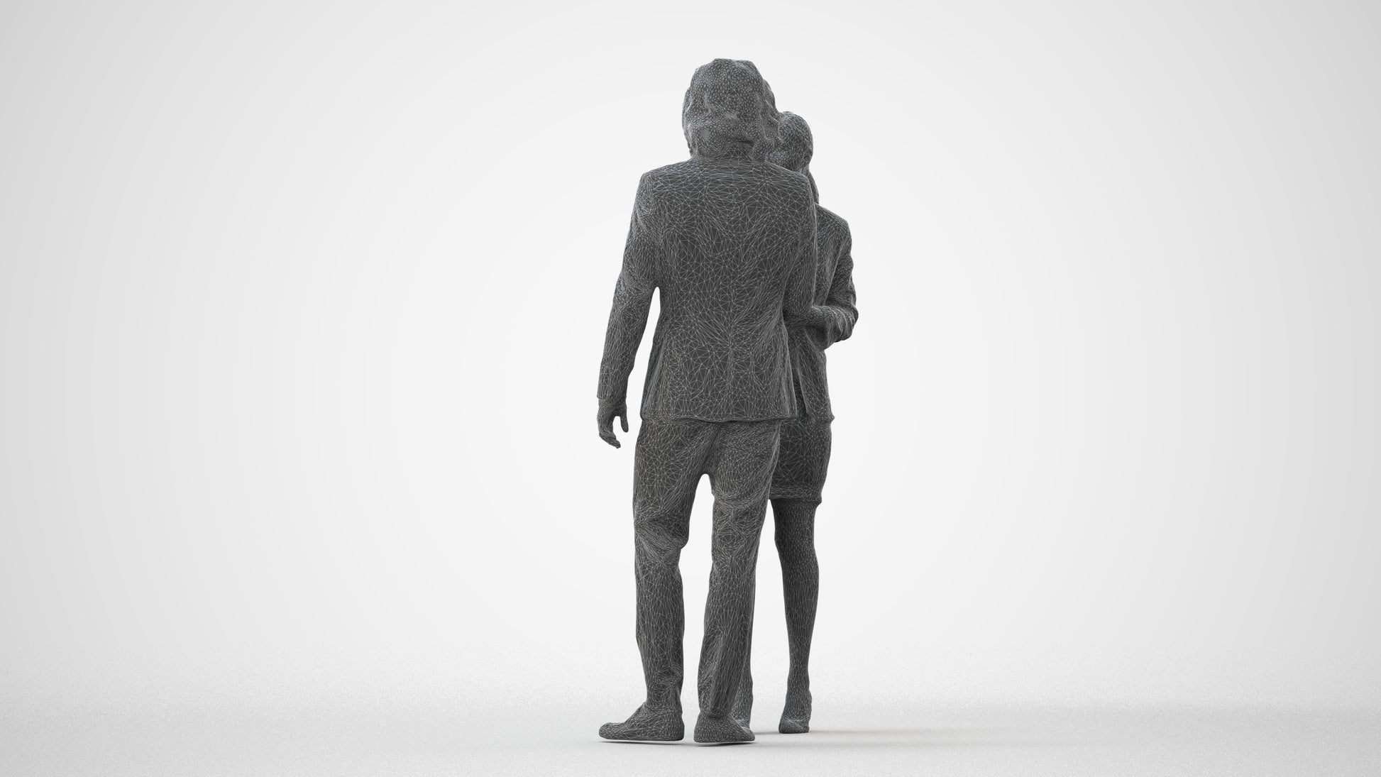 3D human model woman business, photogrammetry scanned person for archviz, square thumbnail