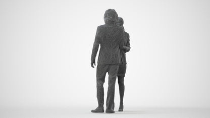 3D human model woman business, photogrammetry scanned person for archviz, square thumbnail