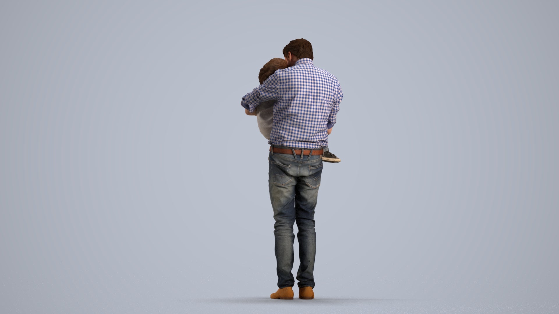 realistic 3D people boy casual kids, render-ready for V-Ray and Corona, FBX OBJ, front view render