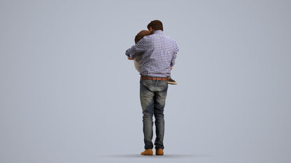 realistic 3D people boy casual kids, render-ready for V-Ray and Corona, FBX OBJ, front view render