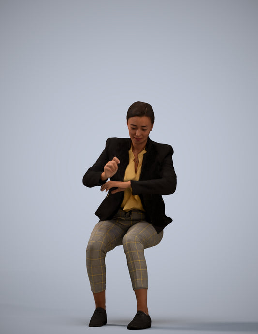 realistic 3D people woman business, render-ready for V-Ray and Corona, FBX OBJ