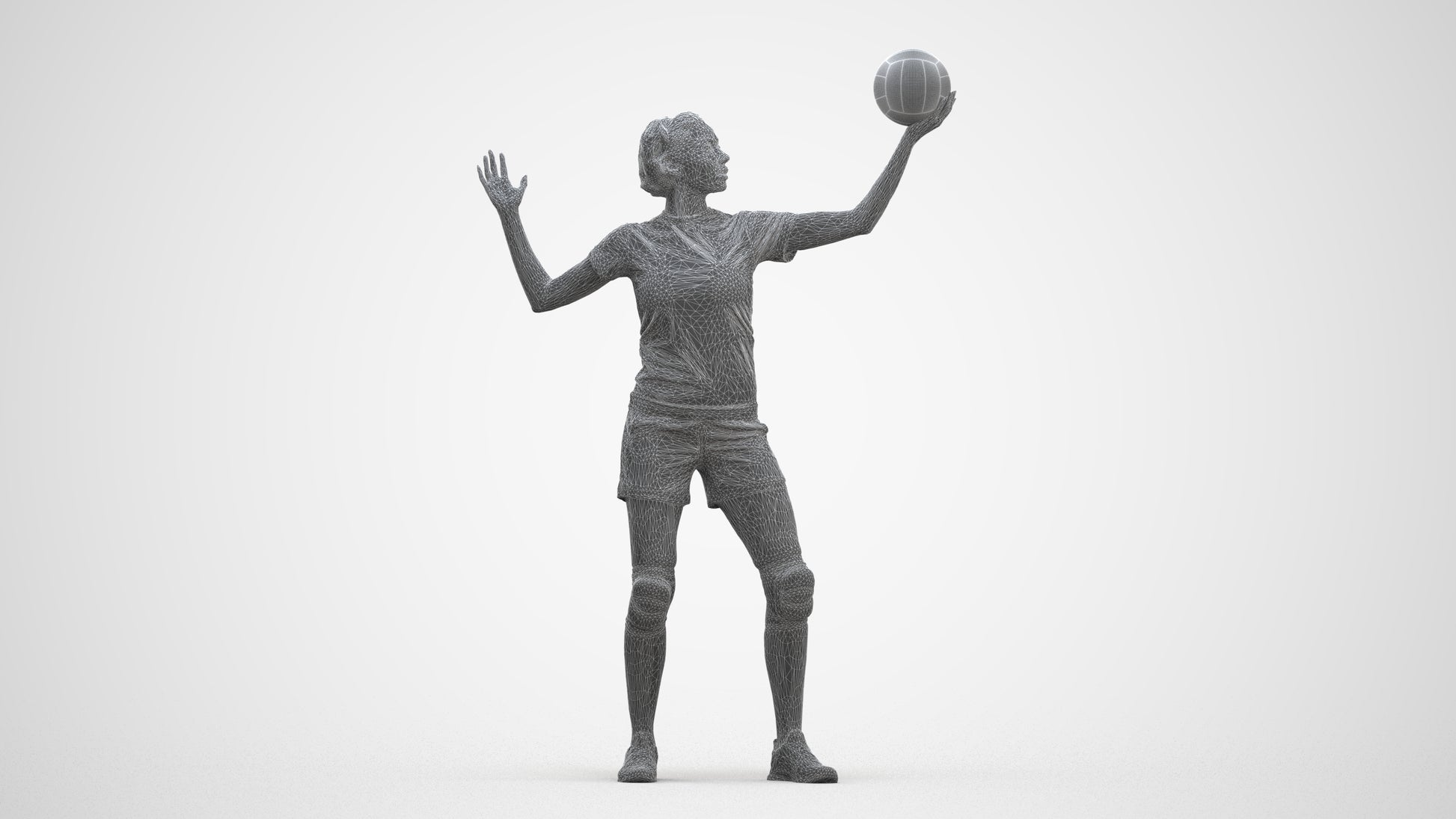 realistic 3D people woman sport, render-ready for V-Ray and Corona, FBX OBJ, three-quarter front view render