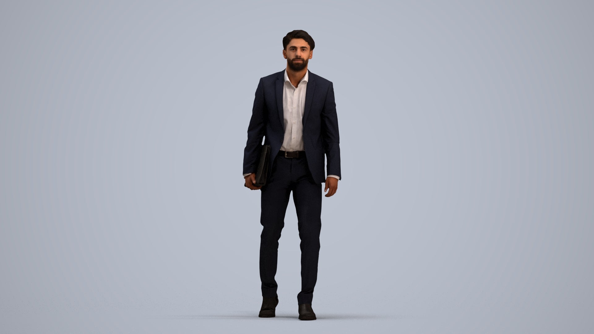 realistic 3D people man business, render-ready for V-Ray and Corona, FBX OBJ, standing pose render