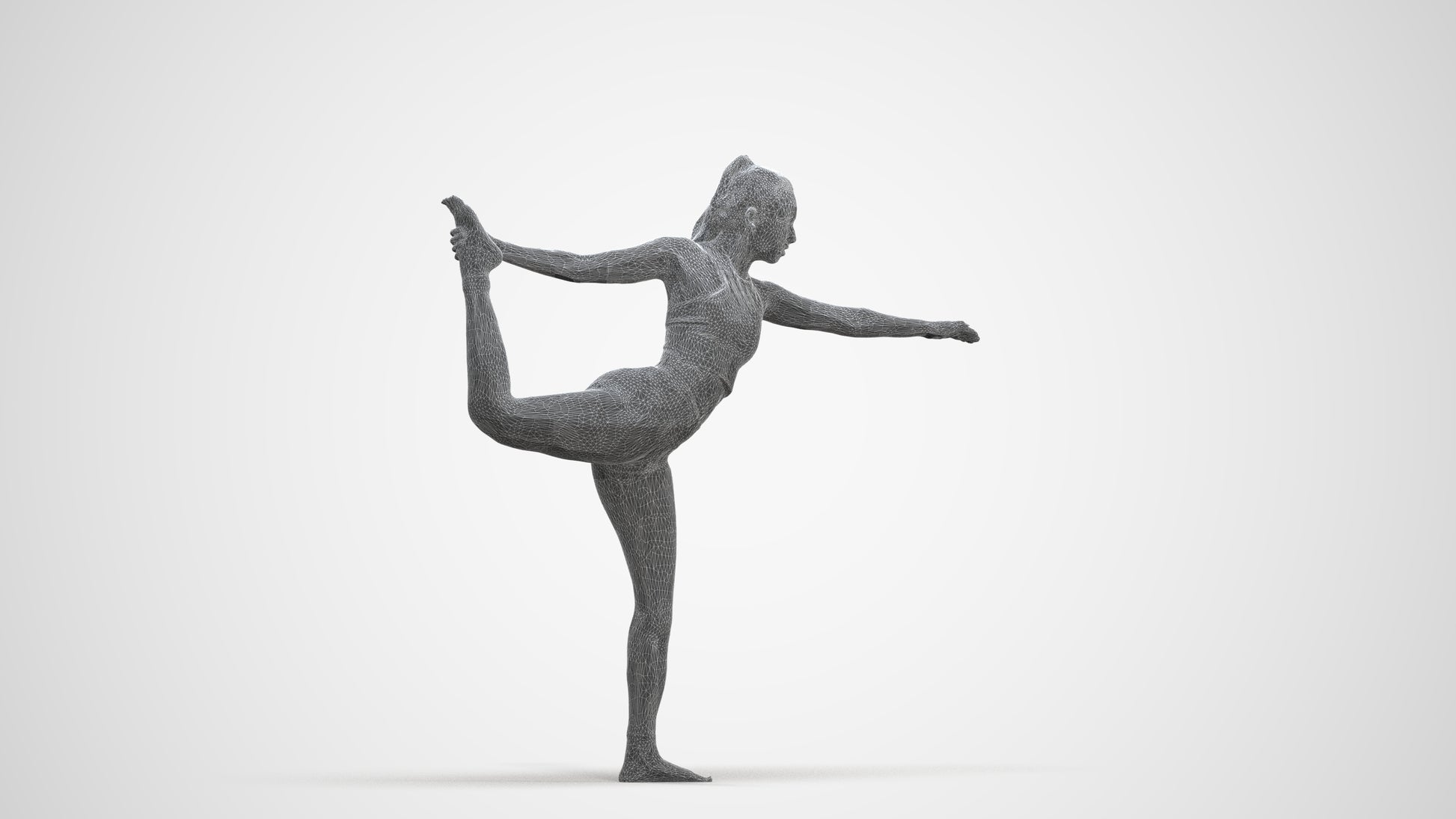 3D scanned woman sport, photorealistic archviz people for Enscape and SketchUp, three-quarter front view render