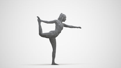 3D scanned woman sport, photorealistic archviz people for Enscape and SketchUp, three-quarter front view render