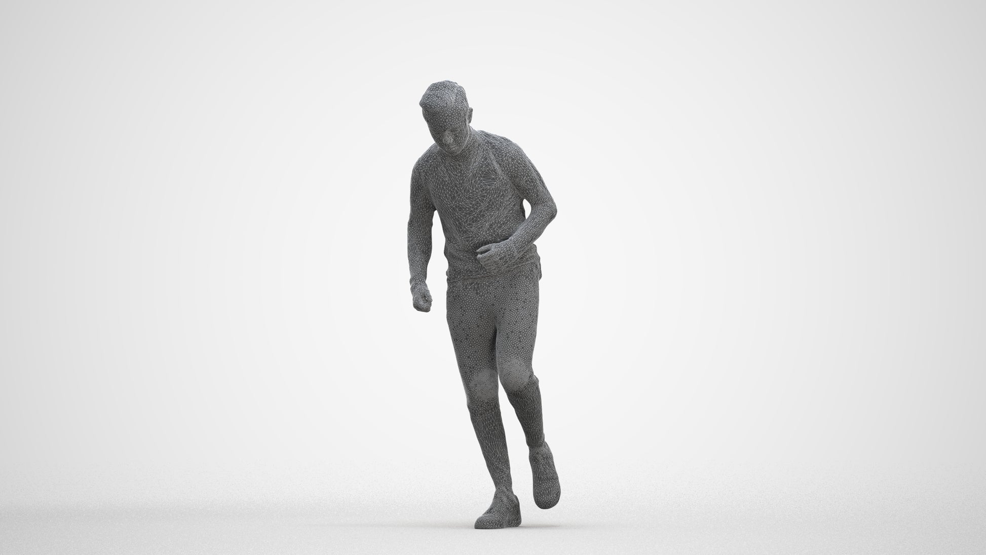 3D scanned boy sport casual, photorealistic archviz people for Enscape and SketchUp, three-quarter front view render