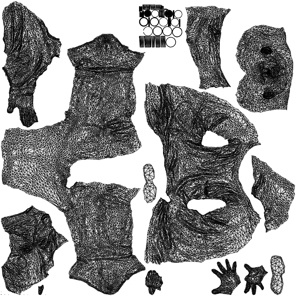 3D people model man casual sitting, scanned human for 3ds Max rendering, wireframe top-down view