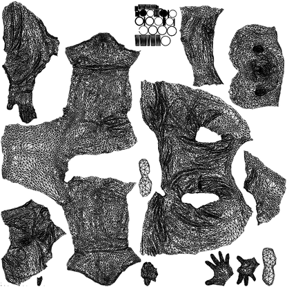 3D people model man casual sitting, scanned human for 3ds Max rendering, wireframe top-down view