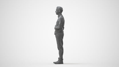 scanned 3D man hospitality, photogrammetry people for Enscape and V-Ray, square thumbnail
