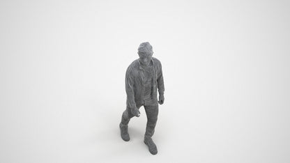 realistic 3D boy casual kids, scanned archviz people for Blender and 3ds Max, wireframe three-quarter view
