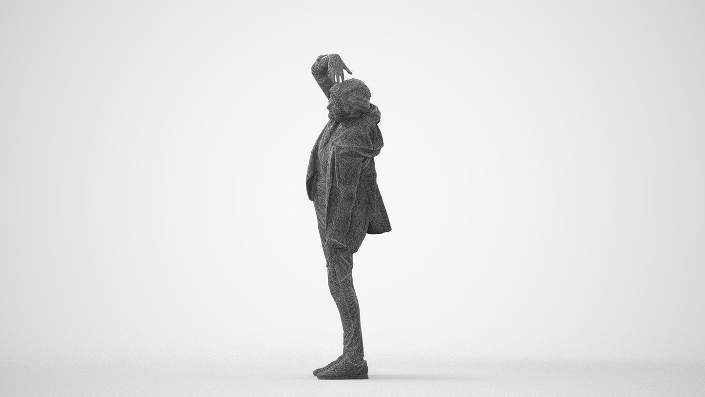 realistic 3D people senior woman sport, render-ready for V-Ray and Corona, FBX OBJ, square thumbnail