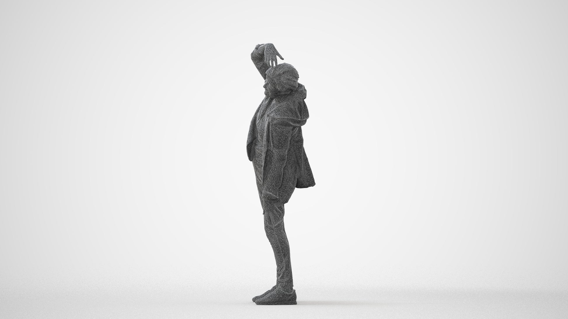 realistic 3D people senior woman sport, render-ready for V-Ray and Corona, FBX OBJ, square thumbnail