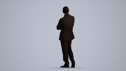 realistic 3D people man business, render-ready for V-Ray and Corona, FBX OBJ, front view render
