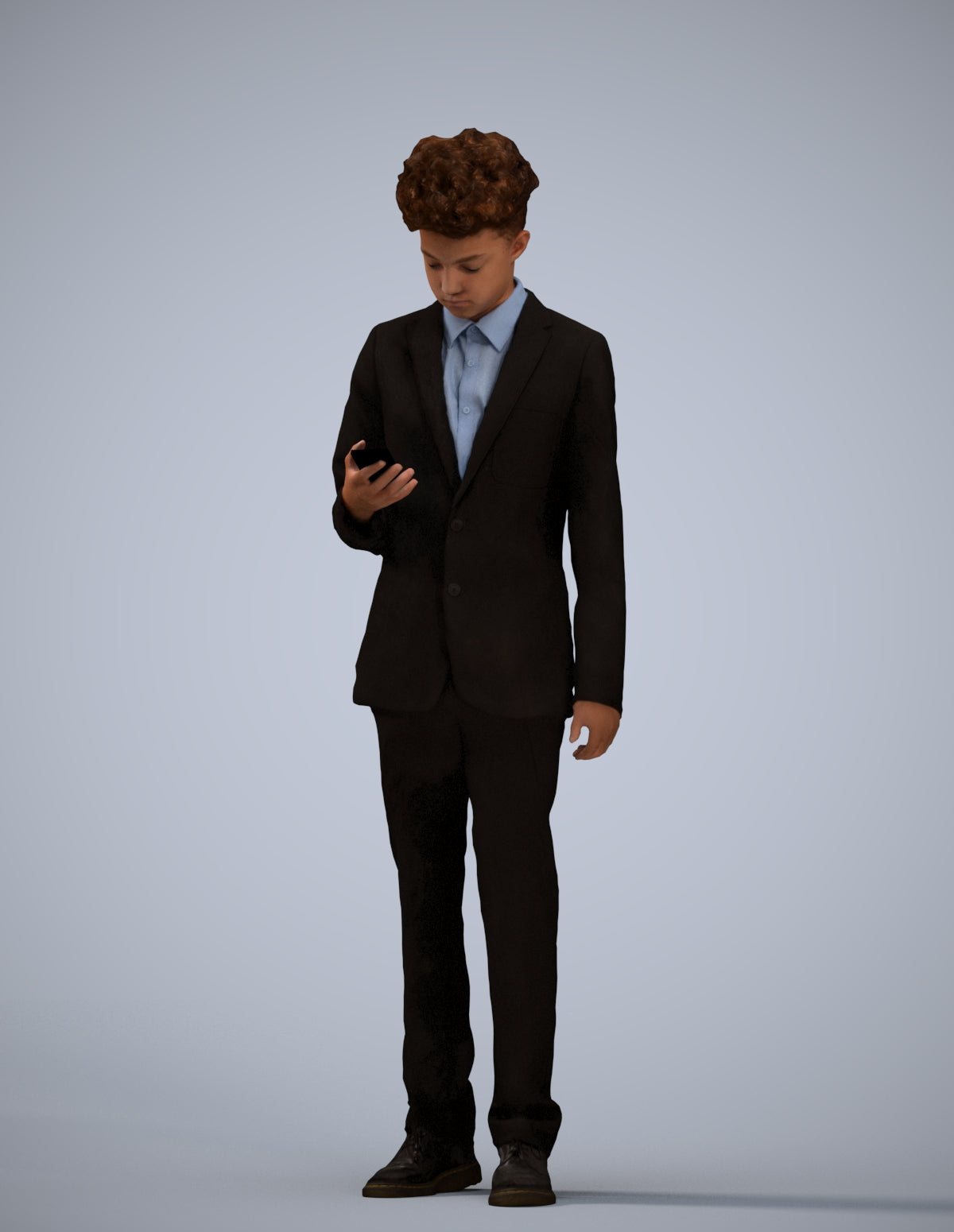3D human model boy kids, photogrammetry scanned person for archviz