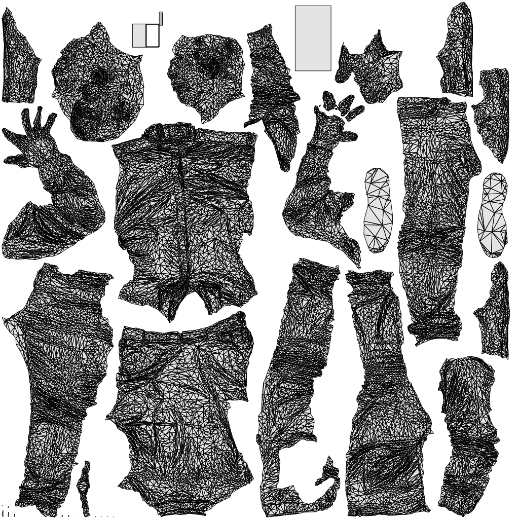 realistic 3D people man casual standing, render-ready for V-Ray and Corona, FBX OBJ, wireframe top-down view