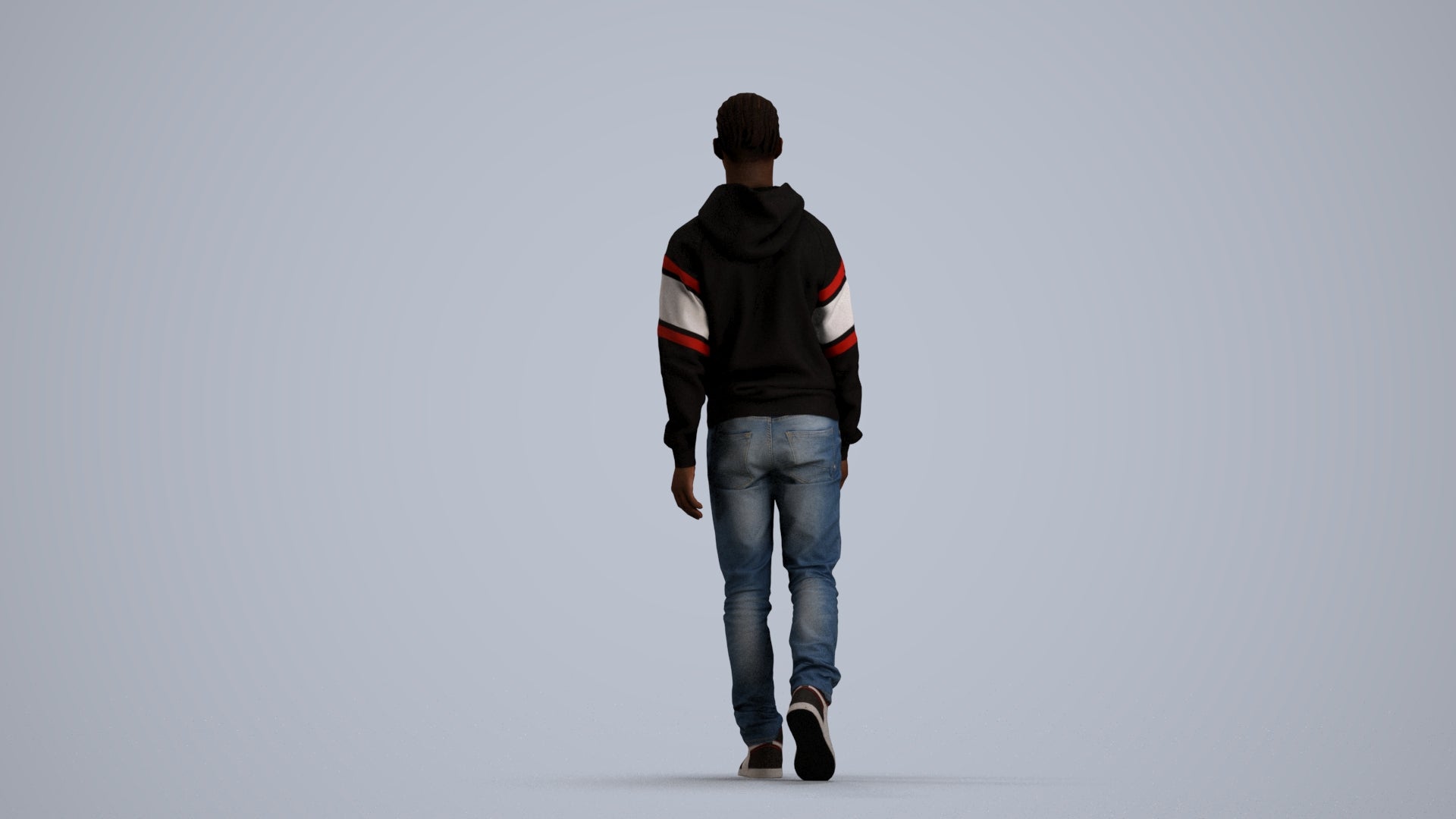 3D scanned boy kids casual, photorealistic archviz people for Enscape and SketchUp, front view render