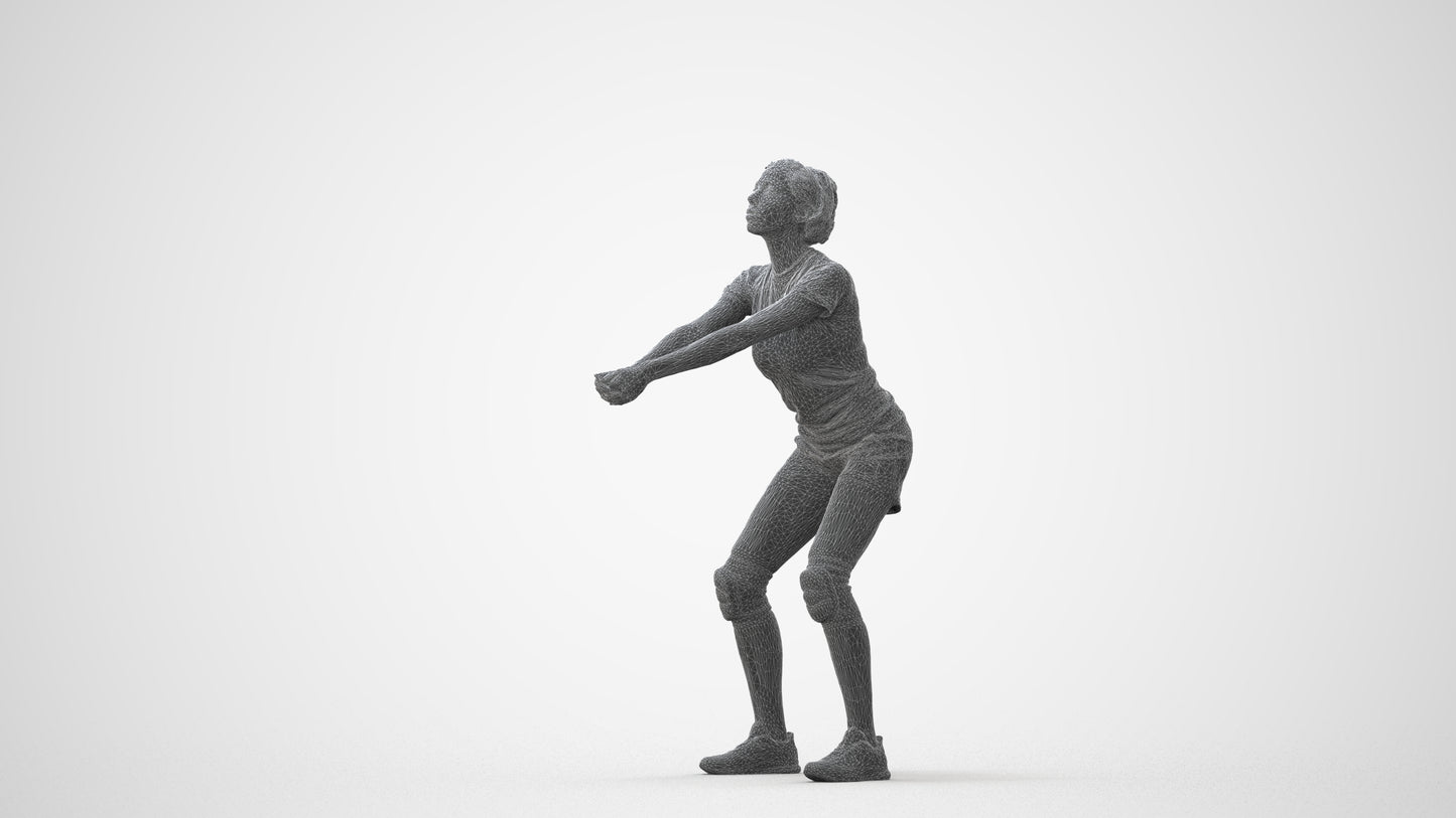 scanned 3D woman sport, photogrammetry people for Enscape and V-Ray, square thumbnail