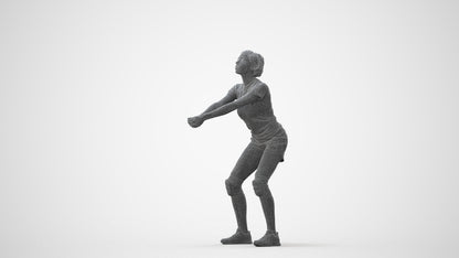 scanned 3D woman sport, photogrammetry people for Enscape and V-Ray, square thumbnail