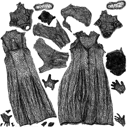 realistic 3D senior woman standing, scanned archviz people for Blender and 3ds Max, wireframe top-down view