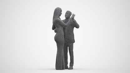 realistic 3D man formal dancing, scanned archviz people for Blender and 3ds Max, three-quarter front view render