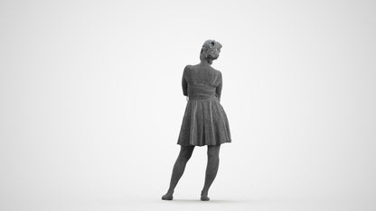 realistic 3D people woman formal formalaffairs, render-ready for V-Ray and Corona, FBX OBJ, wireframe front view