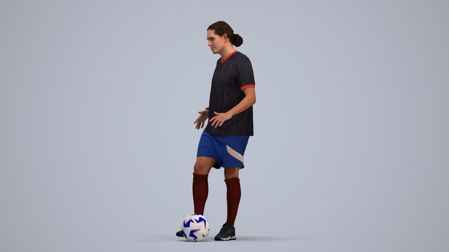 photogrammetry 3D man sport, realistic human model archviz FBX, standing pose render