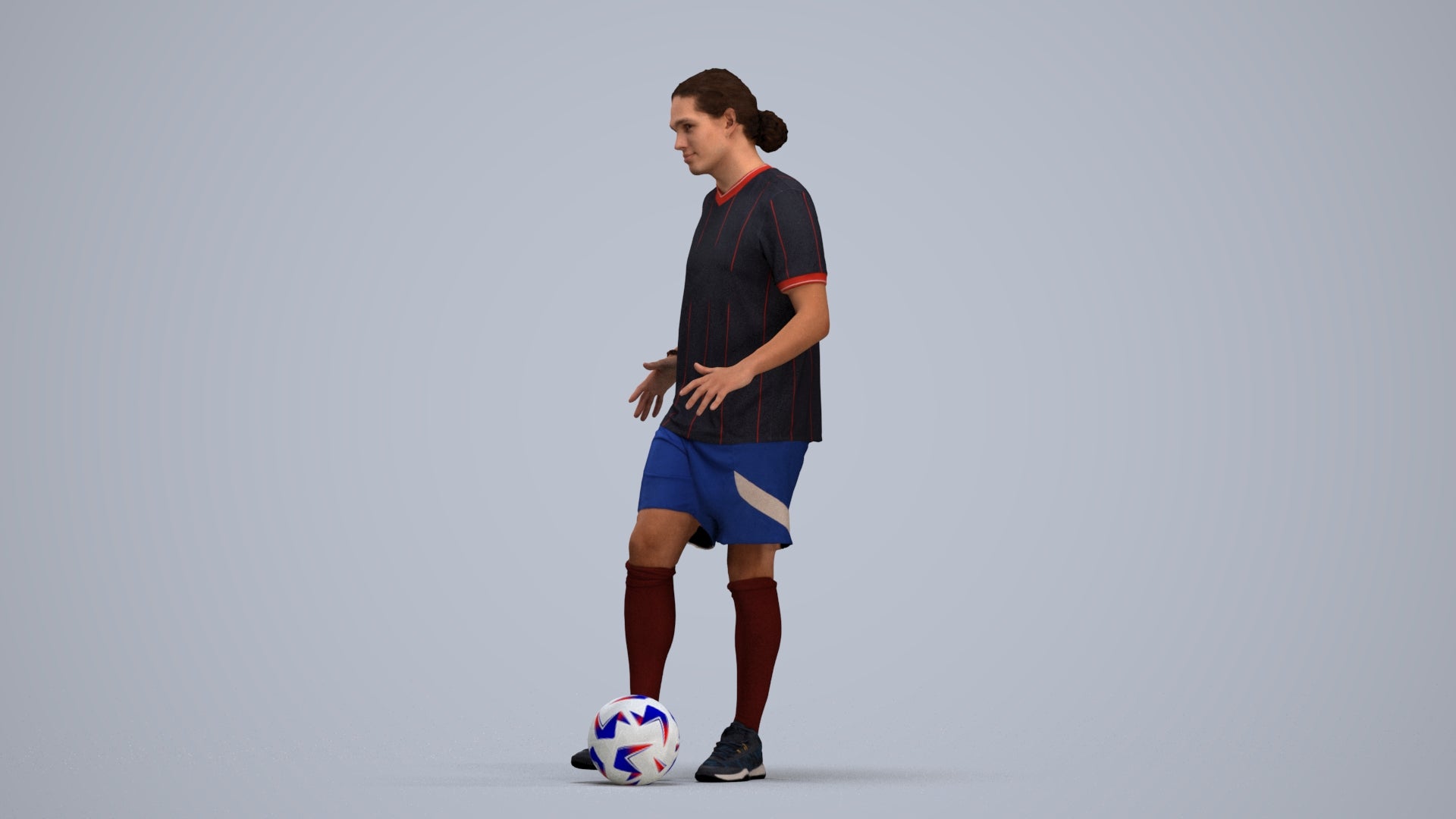 photogrammetry 3D man sport, realistic human model archviz FBX, standing pose render
