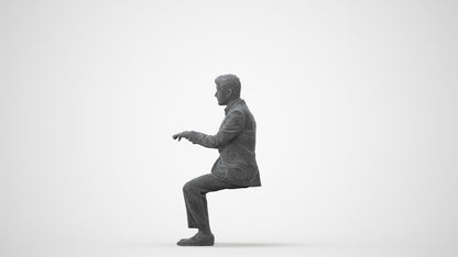 scanned 3D man business, photogrammetry people for Enscape and V-Ray, square thumbnail