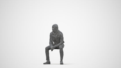 realistic 3D people boy kids, render-ready for V-Ray and Corona, FBX OBJ, wireframe back view