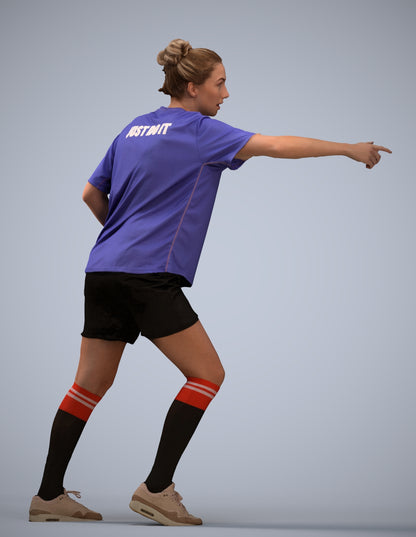 scanned 3D woman sport, photogrammetry people for Enscape and V-Ray