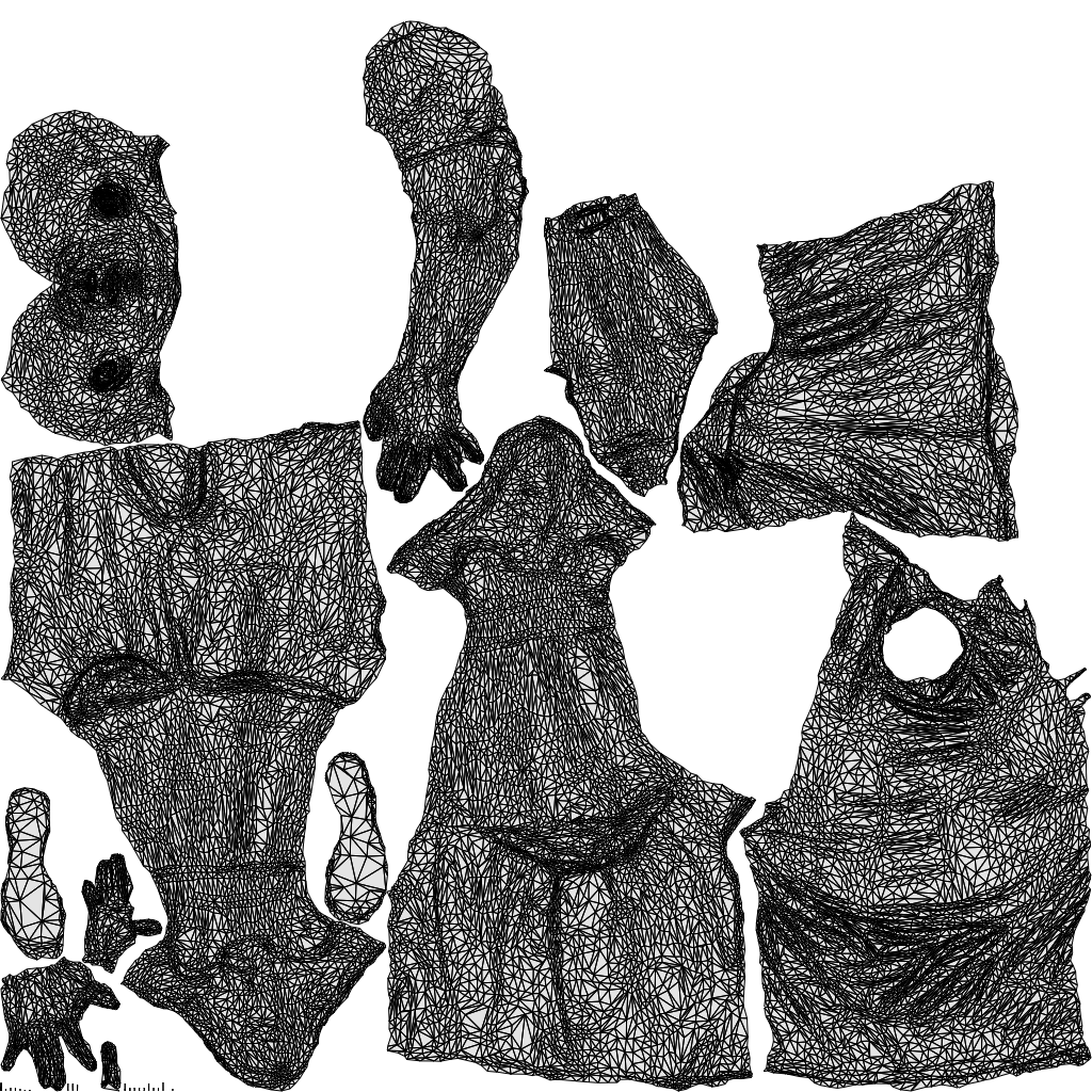 3D scanned man sport, photorealistic archviz people for Enscape and SketchUp, wireframe top-down view